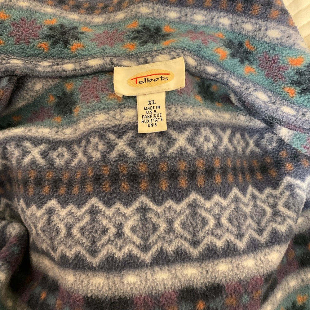 Talbots Button Down Fleece Jacket - image 3